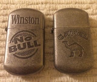 Vintage Camel And Winston Cigarette Lighters