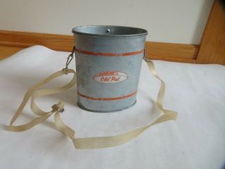 Fishing Minnow Bucket Old Pal Pail Bucket Vintage Wt Strap