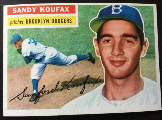 1956 Topps Sandy Koufax Baseball Card - Vintage