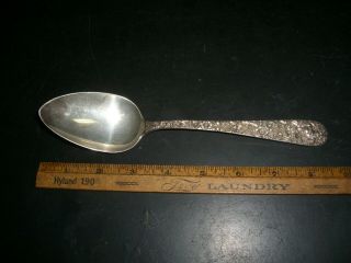 S Kirk & Son Sterling Silver Repousse Large Serving Spoon