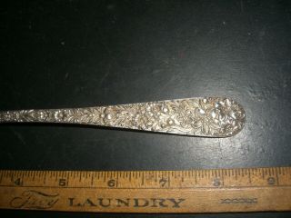 S KIRK & SON STERLING SILVER REPOUSSE LARGE SERVING SPOON 2
