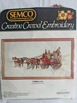 COBB & CO.  Vintage Crewel Embroidery KIT by SEMCO - 2