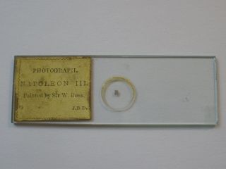 Micro Photograph Microdot Slide By J.  B.  Dancer Napoleon 3rd,  No 9