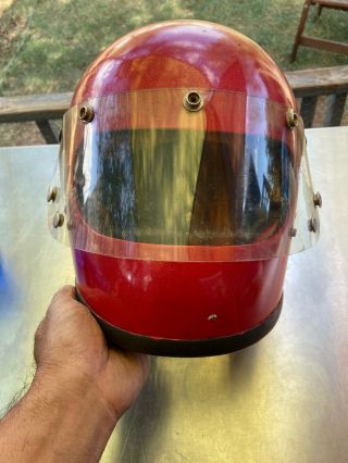 Vintage Bell Star Toptex Helmet Small Vision Window 7 1/4