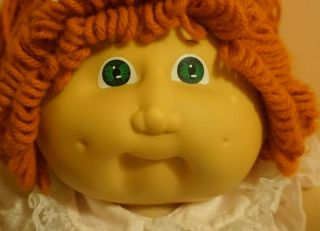 Vintage 1985 Cabbage Patch Doll red hair/green eyes 16 inches 3