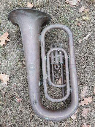 Antique August Somebody Tuba Brass