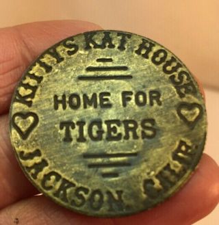 Vtg Jackson,  Ca Souvenir Brass Fantasy Brothel Token Coin Kitty’s Kat House
