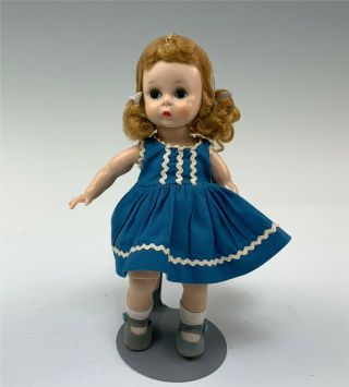 Vintage Madame Alexander Kins Bent Knee Walker Doll W/ Blue Dress