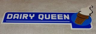 Vintage Dairy Queen Ice Cream Cone Restaurant,  Shake 15 " Fast Food Metal Dq Sign