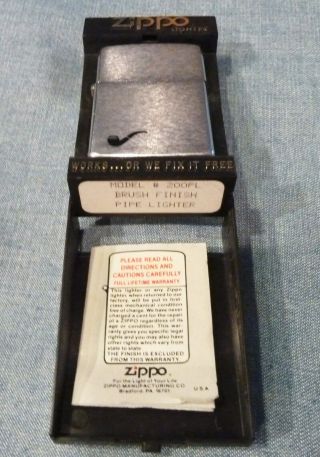Zippo Brushed Chrome Pipe Lighter 200pl - -
