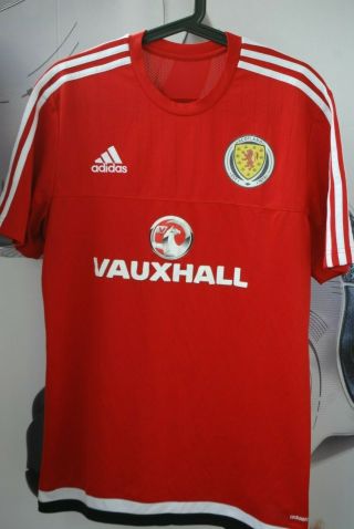 Scotland National Team 2015 Football Training Shirt Soccer Jersey Adidas Size L