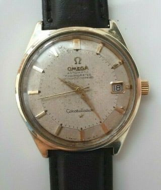 Rare Vintage Omega Constellation Pie Pan Gold & Steel Cal 564 Wristwatch - Men’s