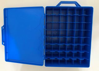 Vintage 1998 Mattel Hot Wheels - 48 Car Carry Case 20020 Box in Blue 2