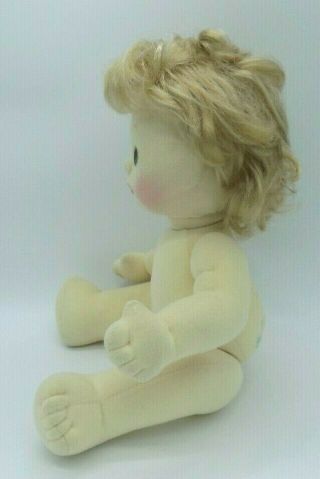 Vintage 1985 Mattel My Child Doll Blond Curly Hair Green Eyes Taiwan Needs TLC 3