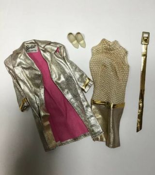 Vintage Barbie 1960’s Intrigue 1470 Outfit Dress,  Belt Jacket & Shoes