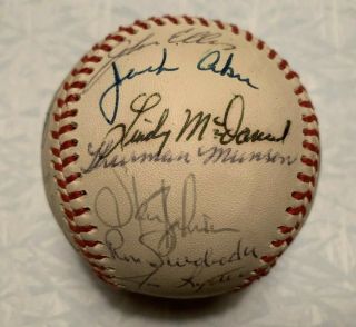 1971 York Yankees Team - Signed Baseball Thurman Munson Bobby Murcer 25 Autos