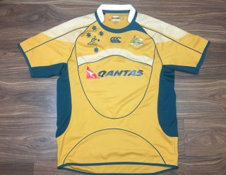 Vintage 2007 Australia Wallabies Rugby Union Shirt Jersey Mens Large L Rwc