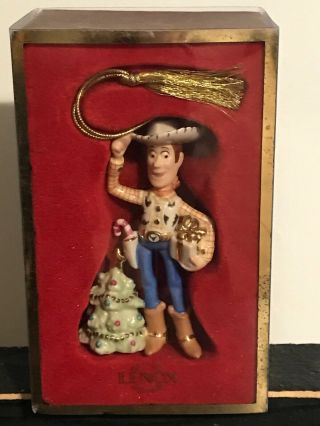 Vintage Lenox Christmas Disney Pixar Toy Story Woody Ornament 4”