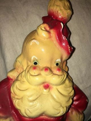 Vintage Retro Santa Claus Christmas Chalkware Piggy Bank 12 " T