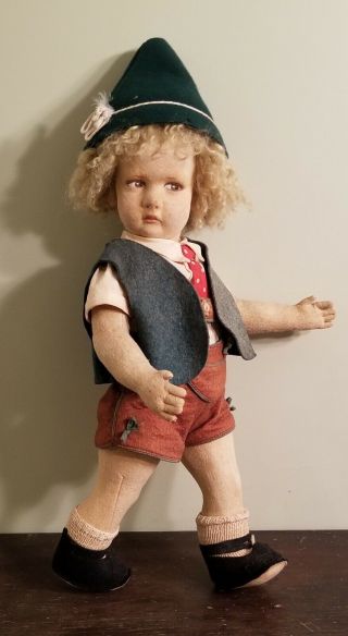Vintage Lenci Italian Felt Boy Doll Series 300