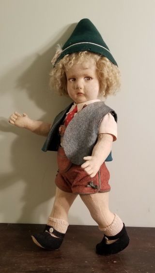 Vintage Lenci Italian Felt Boy Doll Series 300 2