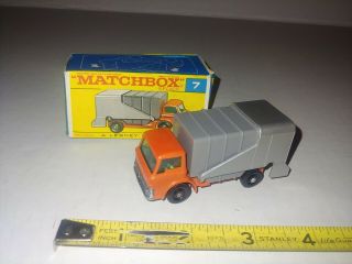 Vintage Matchbox Lesney 7 C Ford Refuse Truck W Type F2 Box