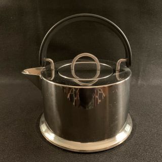 Bodum C Jorgensen Design Vintage Stainless Steel Teapot Made In Italy Inox 18/10
