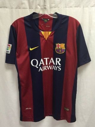Nike Barcelona Fc Lionel Messi 10 Soccer Football Jersey Youth Size Xl