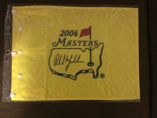 Phil Mickelson Signed 2006 Official Masters Flag Rare Guaranteed Authentic