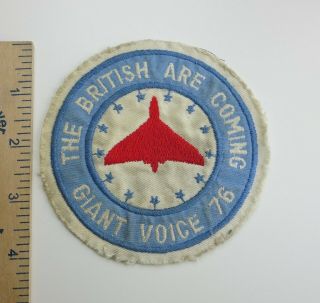 British Royal Air Force Vulcan Aircraft Patch Giant Voice 76 Older Vintage Raf