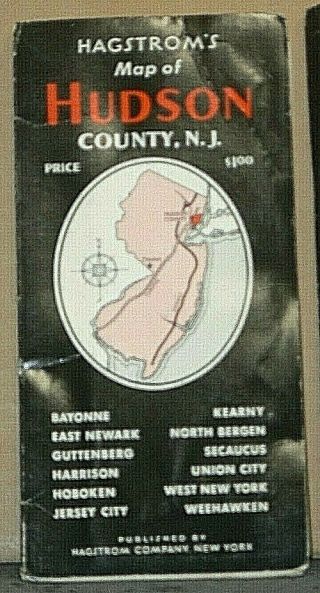 1966 Hagstrom Street Map Of Hudson County,  York