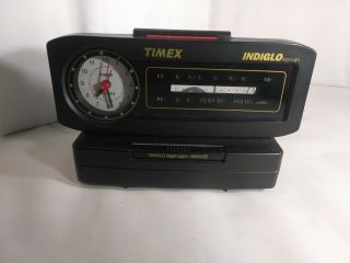 Vintage Timex Indigo Night Light Fm/am Alarm Clock Radio Tx282b
