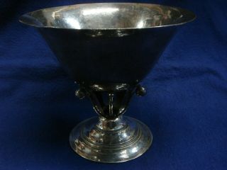 Georg Jensen Denmark Sterling Silver Compote 17b 5  Tall 9 Troy Ounces