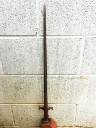 Antique Rapier Sword Imperial Colonial British Dirk Triangular Blade
