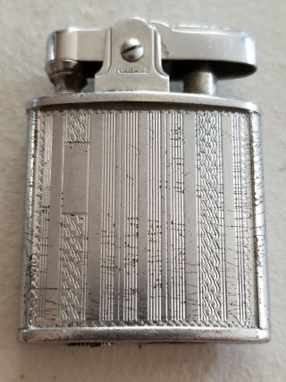 Vintage Ronson Pocket Lighter Unique Collectors De - Light Flint Fluid Wick