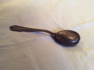 Solid Silver Hallmarked Tea Strainer Spoon Heavy Quality