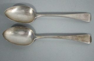 George Iii Antique Solid Sterling Silver Table Spoons S Royes J Dix 1819