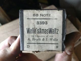 Vintage Piano Roll 88 Note 3393 Welle’s Xmas Waltz Or Thoughts Of Old