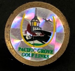 Vintage Golf Ball Marker Pacific Grove Golf Link California Usa Souvenir Metal