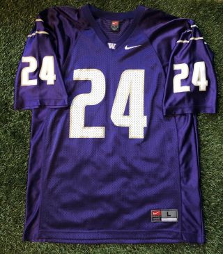 Vintage Nike Washington Huskies Football Jersey 24 Purple Men’s L