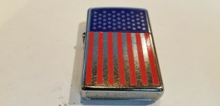 Zippo Cigarette Lighter 2017 American Flag Flint Very Little