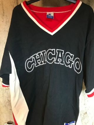 Vintage 90s Champion Chicago Bulls Jordan Era Size L Warm Up Shooting Shirt