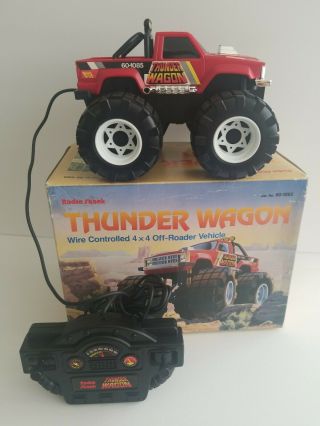 Vintage 1990 Radio Shack Thunder Wagon Remote Control Monster Truck 4x4 Read