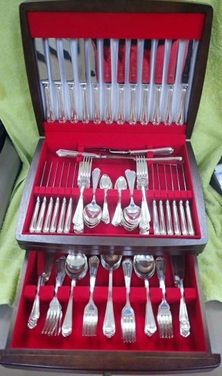 129 Piece Silver Plate Canteen Of Cutlery By A.  E.  Poston Of Sheffield