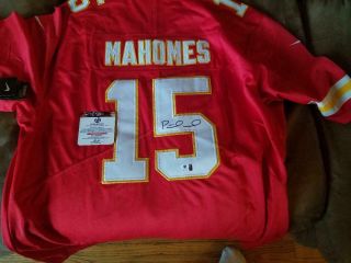 Patrick Mahomes Signed Red Kansas City Chiefs Nike On The Field Jersey Nfl