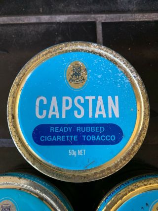 SET OF 3 X CAPSTAN Tobacco Vintage Australian Tins 2