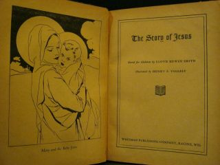 ANTIQUE - THE STORY OF JESUS - 1941 - LARGE BOOK 2