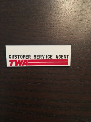 Twa Trans World Airlines Customer Service Agent Pin