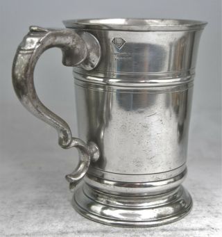 Fine Antique Victorian Pewter Quart Tankard Mug Measure By Farmiloe C19th