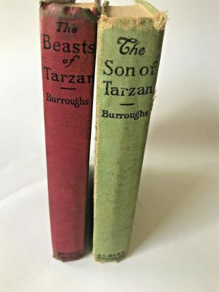Edgar Rice Burroughs 2 good vintage books SON OF TARZAN and BEASTS OF TARZAN 2
